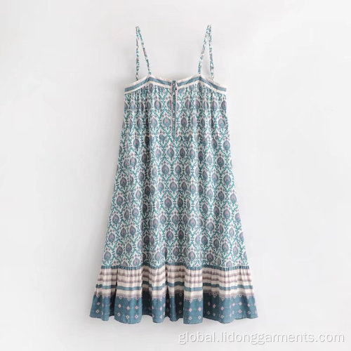 Summer Loose Dresses Good Quality Women Floral Print Summer Dress Manufactory